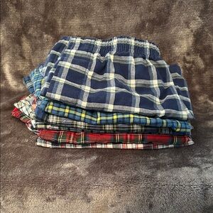 Plaid Kids Boxers - Blue, Red, Green